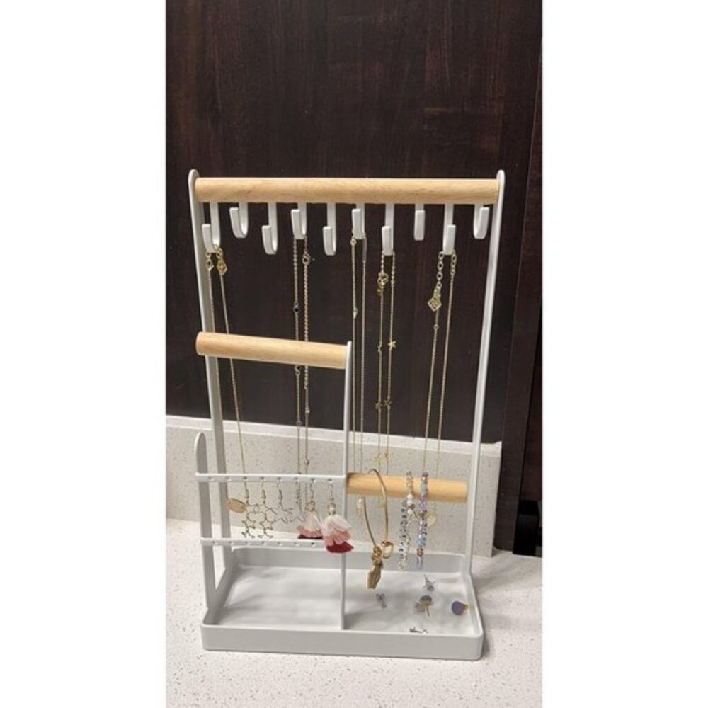 New 4-Tier Jewelry Organizer Stand, Aesthetic Necklace & Ring Holder Rack - Picture 1 of 12